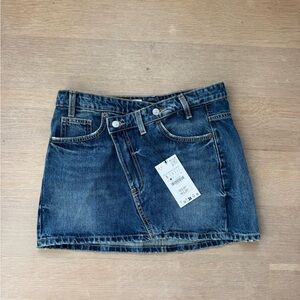 Zara Blue Denim Mini Skirt